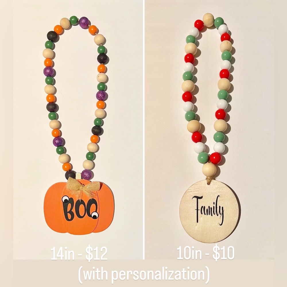 Wooden beads for decor or gifts